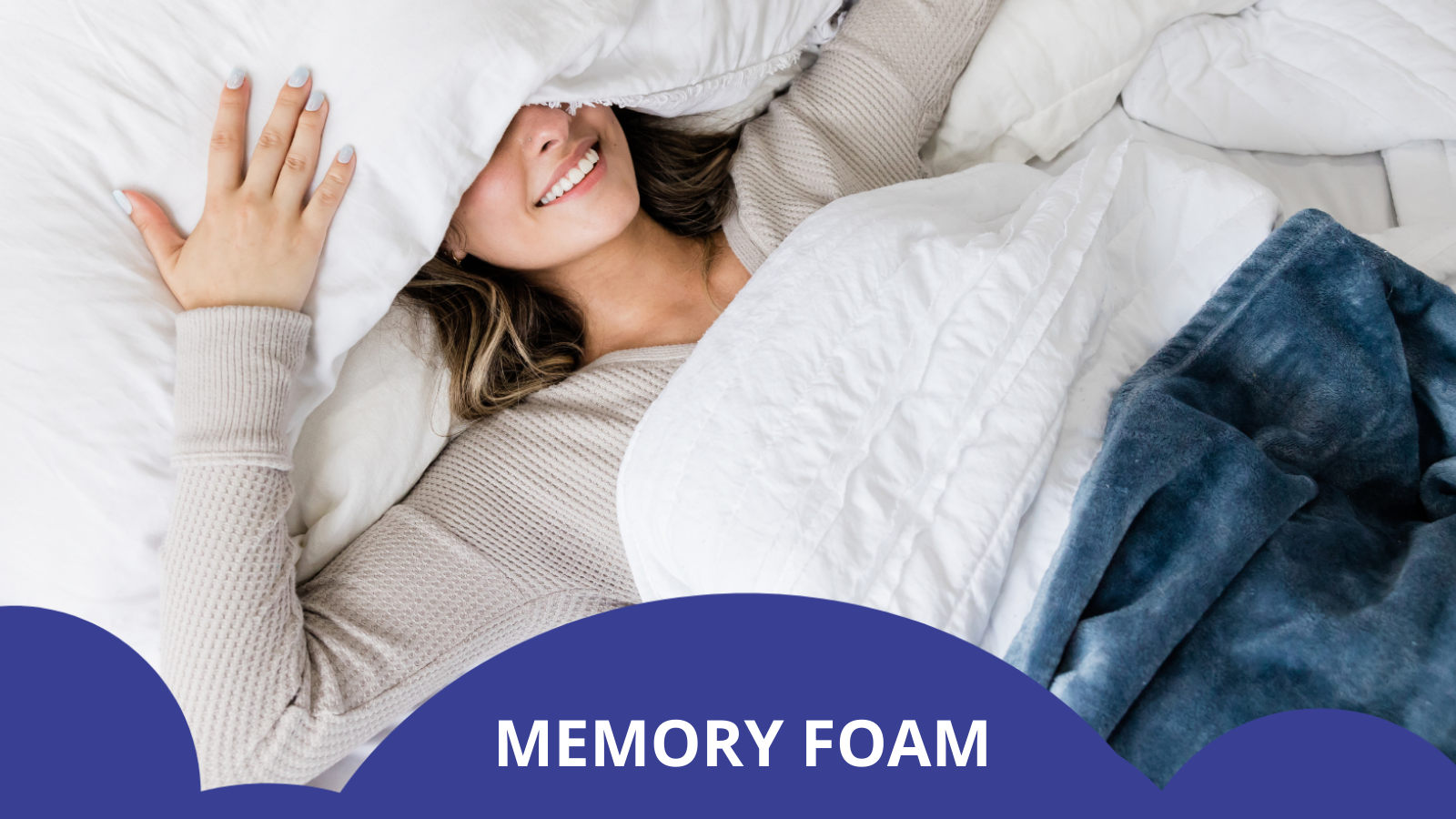 lady sleeping on the best memory foam mattress