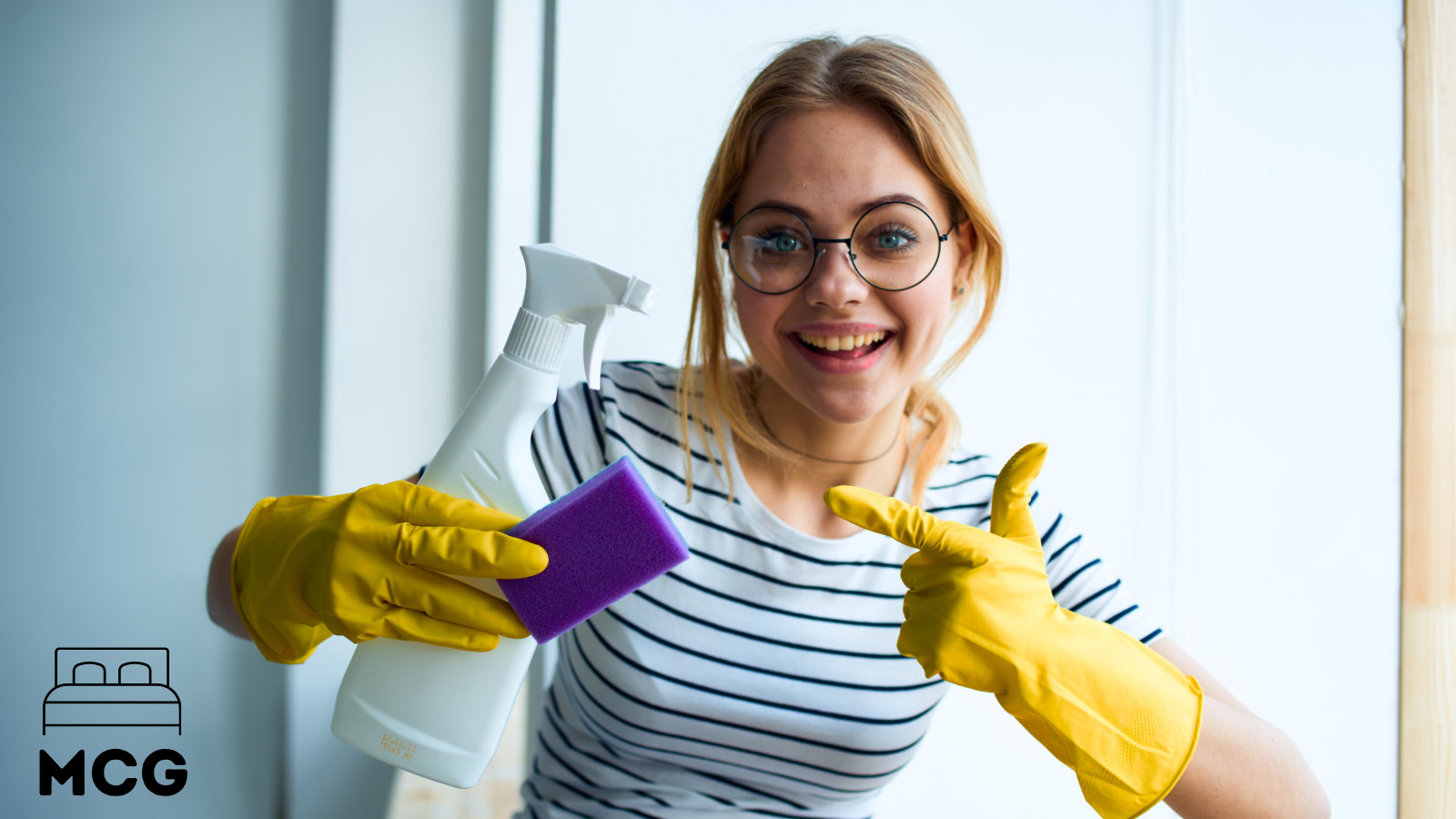 woman about to clean a urine from a mattress