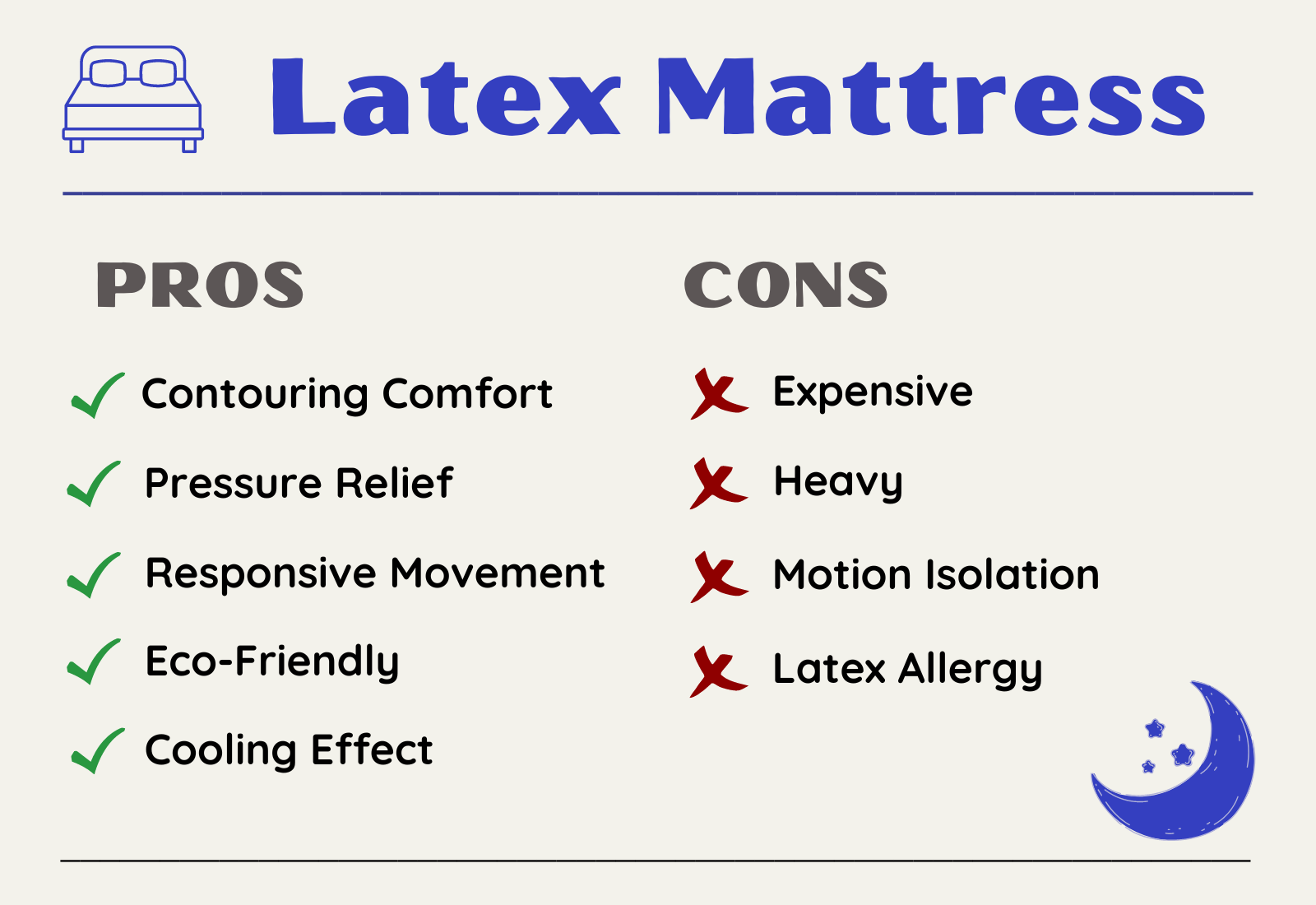 latex mattress pros and cons