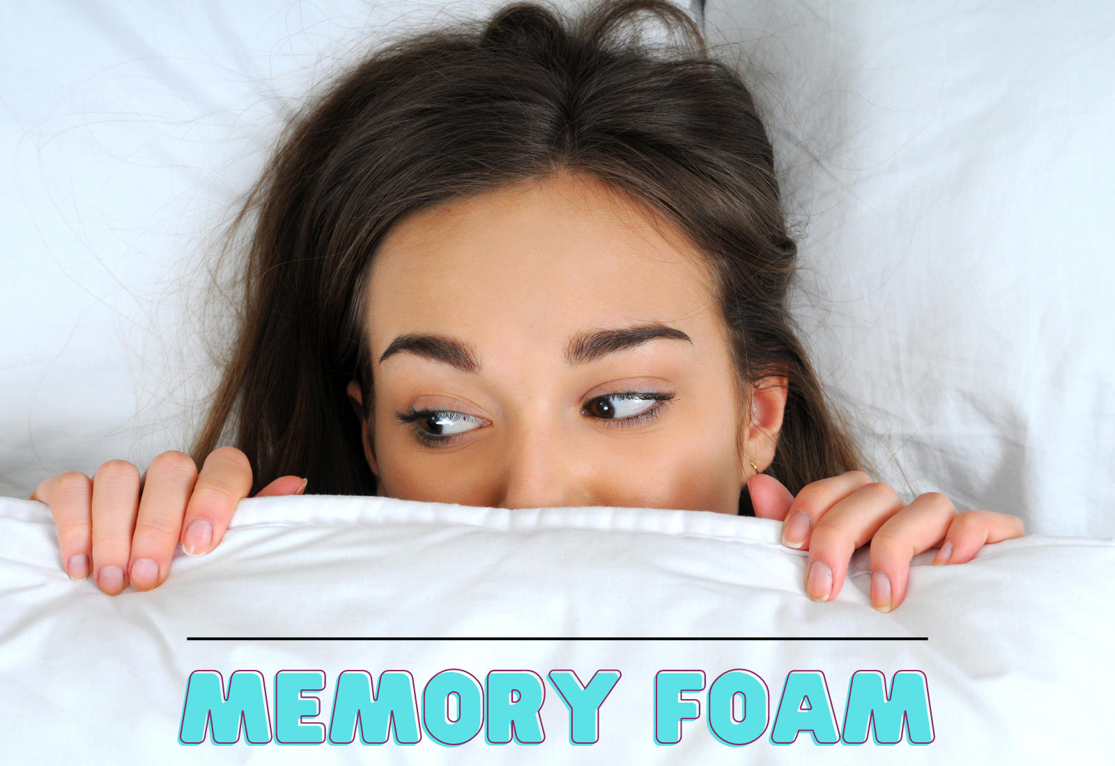 woman on a memory foam mattress