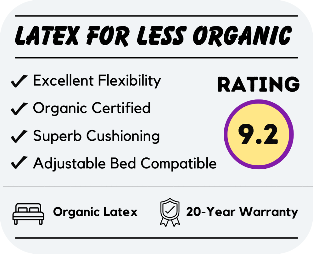 latex for less mattress overview for use with an adjustable bed