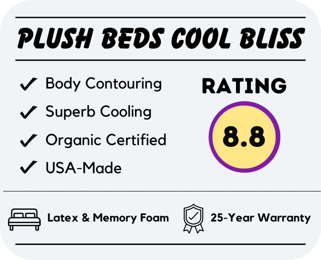 plush beds cool bliss features overview and rating