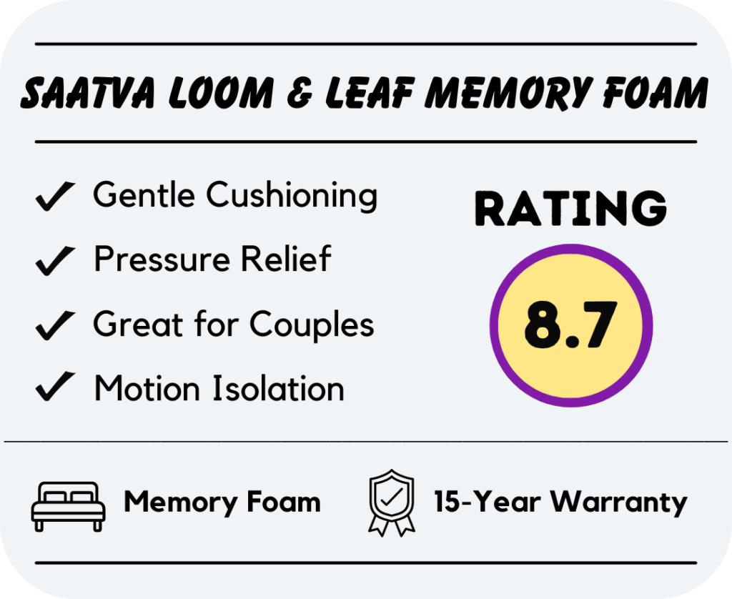 saatva loom and leaf memory foam key features and overall rating