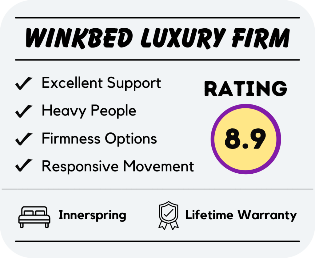 winkbed luxury firm mattress features and rating